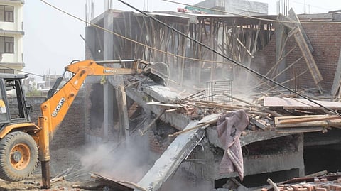 Demolition drive against encroachments in Delhi