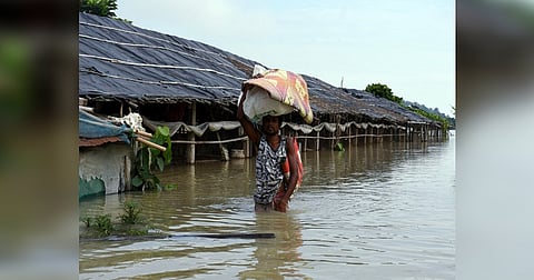 The water has also submerged several roads connecting Kampur area.