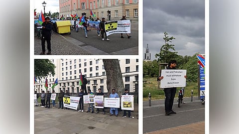 Protests staged in Germany and Britain