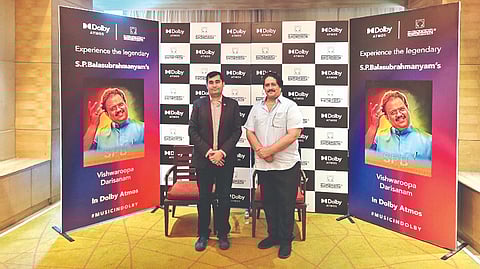 Sameer Seth, marketing director, Dolby Atmos (L); Srihari, CEO of Symphony Recording