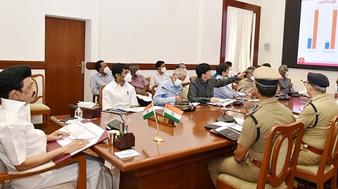 Chief Minister M K Stalin on Saturday reviewed the Covid situation