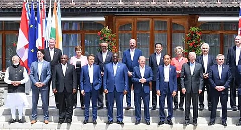 Prime Minister Narendra Modi posed for a photograph ahead of the G7 Summit