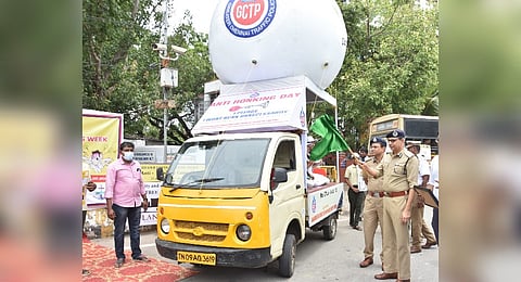 Chennai CoP Shankar Jiwal at the non-honking day function in the city