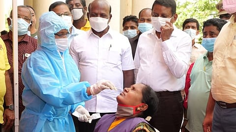 Ma Subramanian inspected an apartment in Navalur