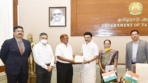 Judge K Chandru submits report to Chief Minister MK Stalin