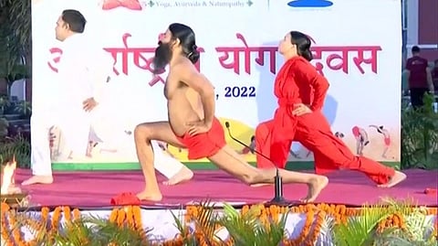 Yoga Guru Baba Ramdev on Tuesday performed yoga at Patanjali Yogpeeth in Haridwar