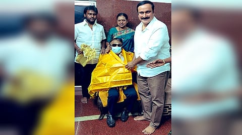 Anbumani Ramadoss with Vijayakant