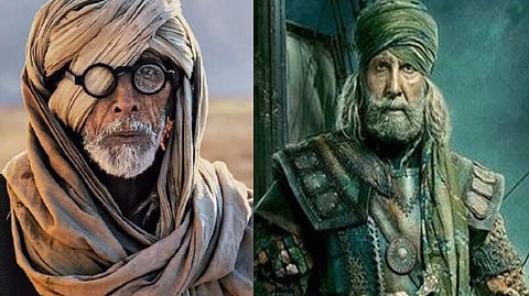 The portrait and Amitabh Bachchan  in his film Thugs of Hindustan