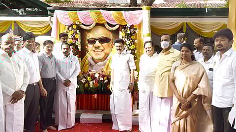 CM Stalin pays floral tribute to Karunanidhi on birth anniversary
