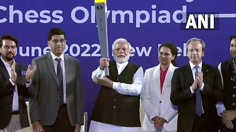 PM Modi flagged off the first-ever torch relay for the Chess Olympiad ahead of the 44th edition of the event