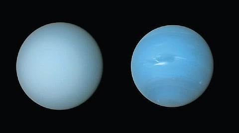 Pale blue, deep blue: How Uranus, Neptune get their colours