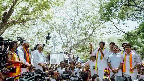 Annamalai with other leaders