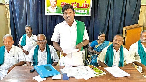The Tank and River Ayacutdars Welfare Association meeting under way in Thanjavur on Wednesday
