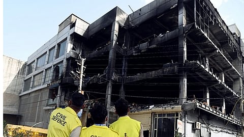 Fire incident in the building in Mundka