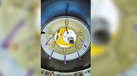 GSAT-24 being loaded into Ariane rocket