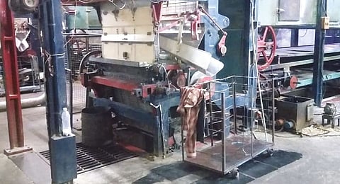 A matchbox making unit remains idle due to lack of orders at Kovilpatti in Thoothukudi