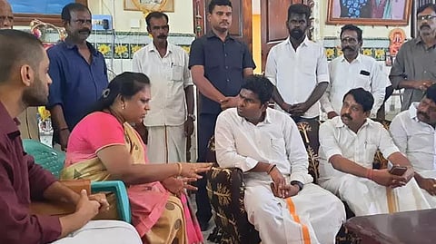 Annamalai visits Raja Kumaran Sethupathi's family