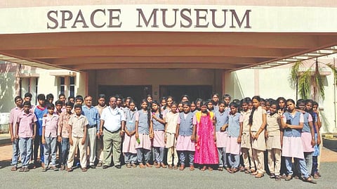 Students at ISRO, Sriharikota