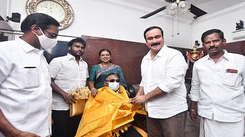 Anbumani Ramadoss with DMDK Founder Vijayakant