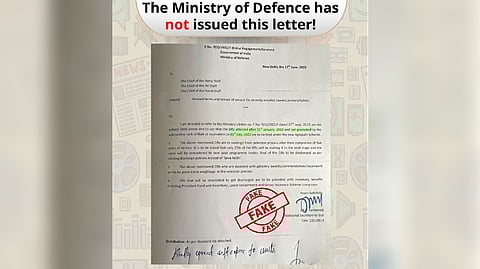 Fake letter notifying Agnipath scheme