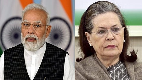 PM Modi and Congress President Sonia Gandhi
