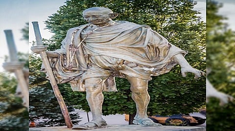 Mahatma Gandhi's statue in the Richmond Hill area of Ontario