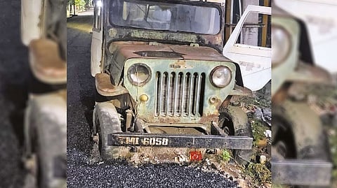 Road laid in Vellore without removing a condemned government jeep