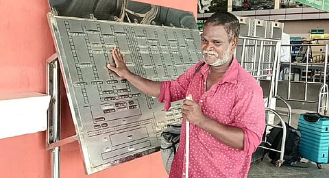 Braille Maps installed at Chennai Central and Egmore stations