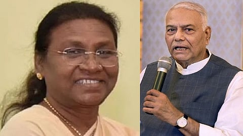 Droupadi Murmu and Yashwant Sinha