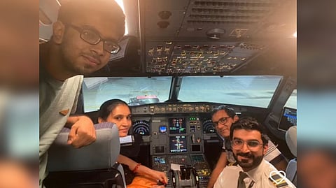 Pilot flies parents home as a surprise