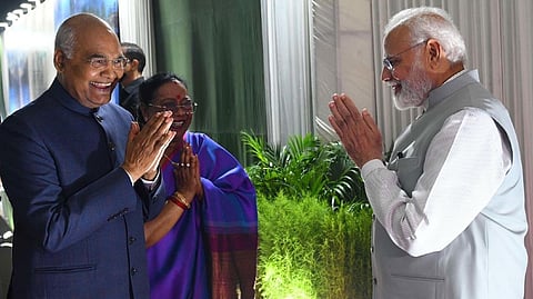 Modi greeting Ramnath Kovind