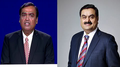 Mukesh Ambani and Gautam Adani