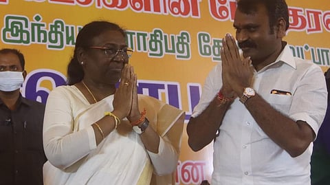 Draupadi Murmu and MoS L Murugan