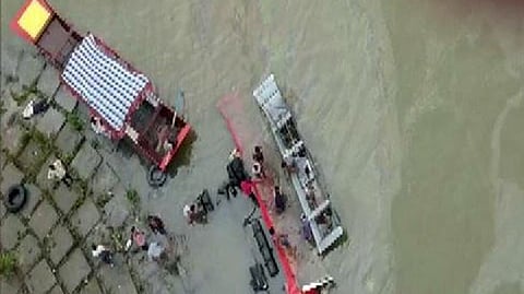 The bus crashed into the railing of a bridge between Khalghat and Thigari around 10 am to 10.15 am