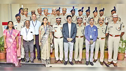 CRPF personnel at a short-term training programme on computer skills at SRMIST