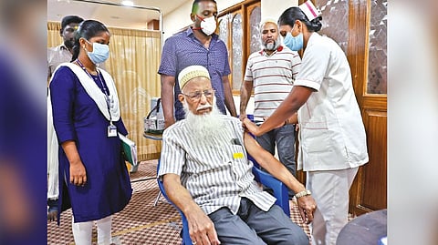 File photo of a mega vaccination camp held in the city.