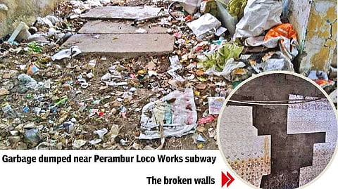 Subway near Perambur Loco Works cries for maintenance