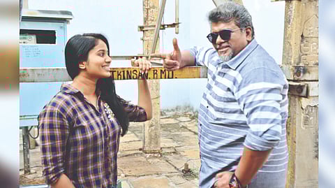 Actor-director R Parthiban and his co-star Brigida