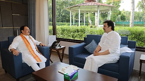 Bishnoi with Nadda