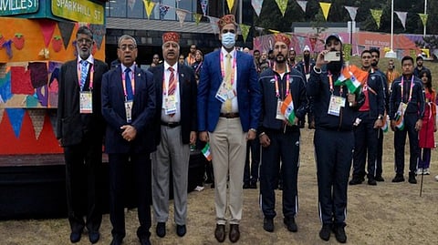 Indian Flag hoisted at CWG Village in Birmingham
