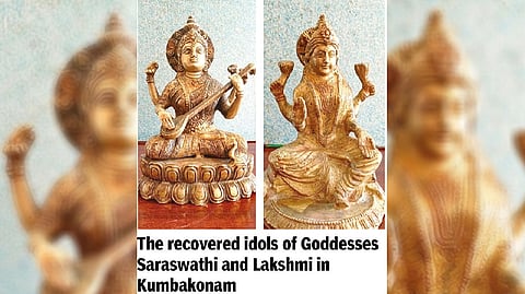 Idol Wing recovers idols of Saraswathi, Lakshmi, two held in Kumbakonam