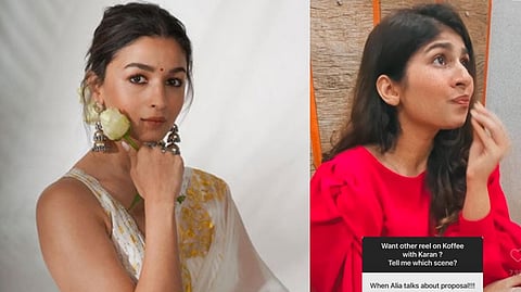 Alia Bhatt (right) and Content creator Chandni