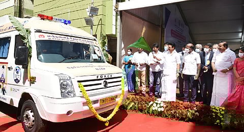 23 mobile vehicles equipped with digital X-ray equipment worth Rs 10.65 crore were flagged off to 23 districts