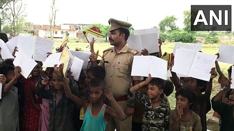 Visual from Police Sub Inspector Ranjit Yadav's free classes in Ayodhya