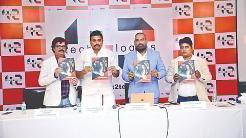 Minister Mathiventhan with company's leadership team