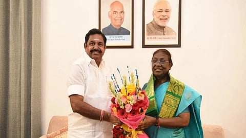 Edappadi Palaniswami with Murmu