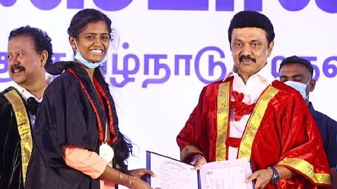 CM MK Stalin awarded degrees & medals to students at Presidency college