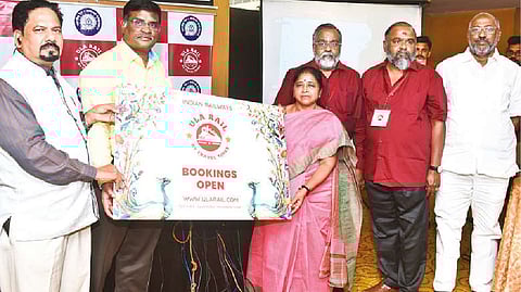 L - R: P Murugesan, Mohamed Farouk, V Jayanthi