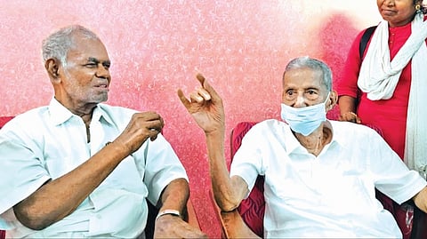 CPI leader R Nallakannu with Sankaraiah