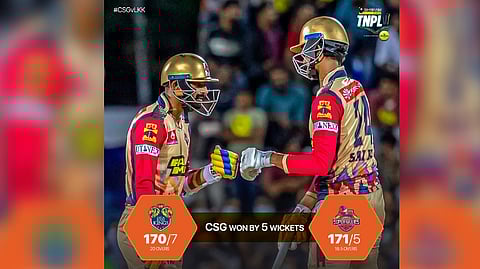TNPL 2022: CSG beat LKK by 5 wickets